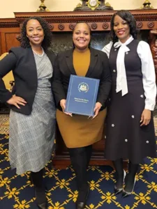 Maria Wing from Philadelphia Commission for Women, Gabriella Fontan, Esq Executive Director of WOAR, and LaQuisha Anthony Senior Advocacy Manager at WOAR Maria Wing from Philadelphia Commission for Women, Gabriella Fontan, Esq Executive Director of WOAR, and LaQuisha Anthony Senior Advocacy Manager at WOAR
