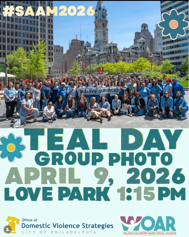 SAAM 2026 Teal Day Flyer SAAM 2026 Teal Day Flyer - WOAR: Philadelphia Center Against Sexual Violence